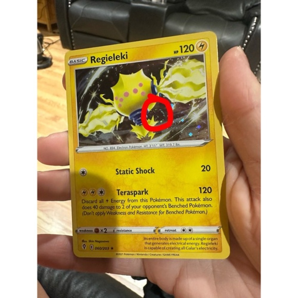 Regieleki Cosmos Holo FART SWIRL 🌀 2 SWIRLS! 060/203 Pokemon Card